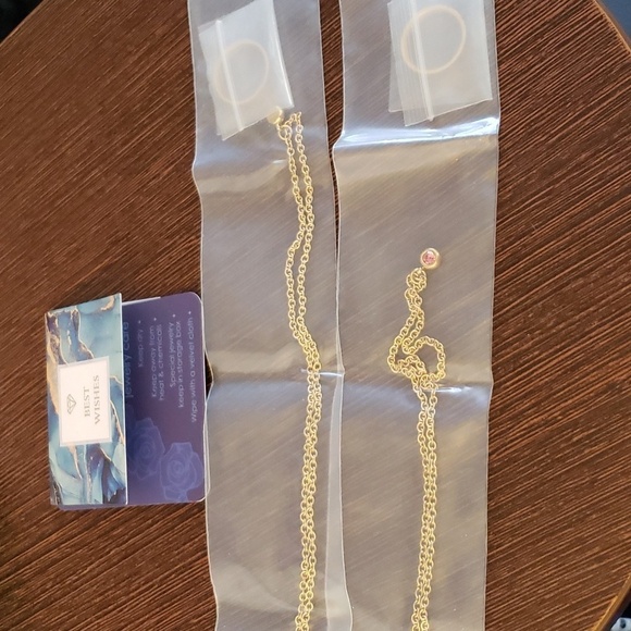 MJartoria Matching Necklaces, His & Hers Engraved Rhinestone Rings Set - Picture 4 of 13